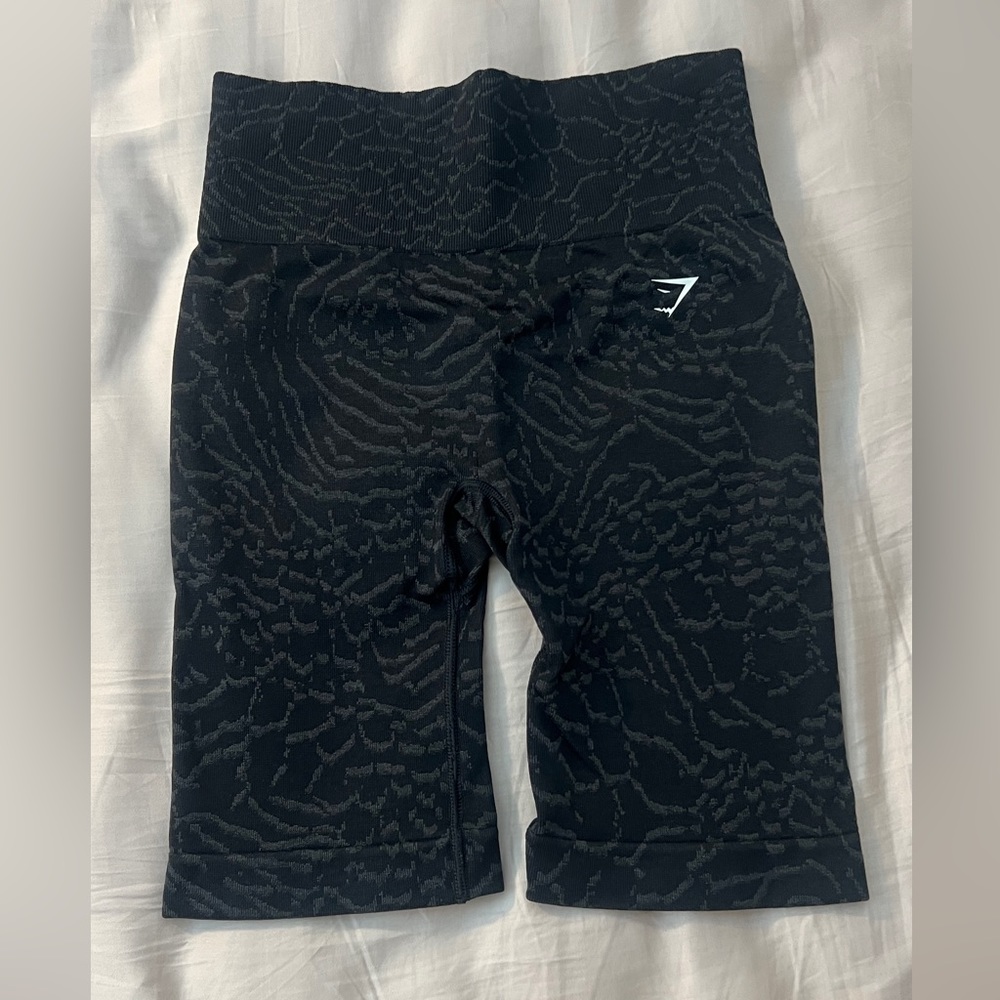 Gymshark Adapt Animal Seamless Cycling Shorts - Black - Small